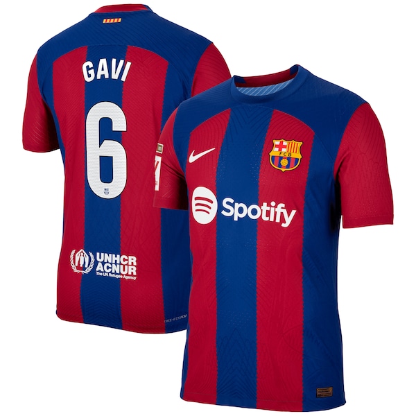 Gavi Barcelona Nike 2023/24 Home Match Authentic Player Jersey - Royal/Aqua/White