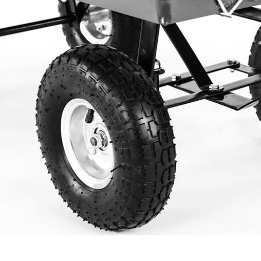 NNEDPE Garden Cart with Mesh Liner Lawn Folding Trolley Black