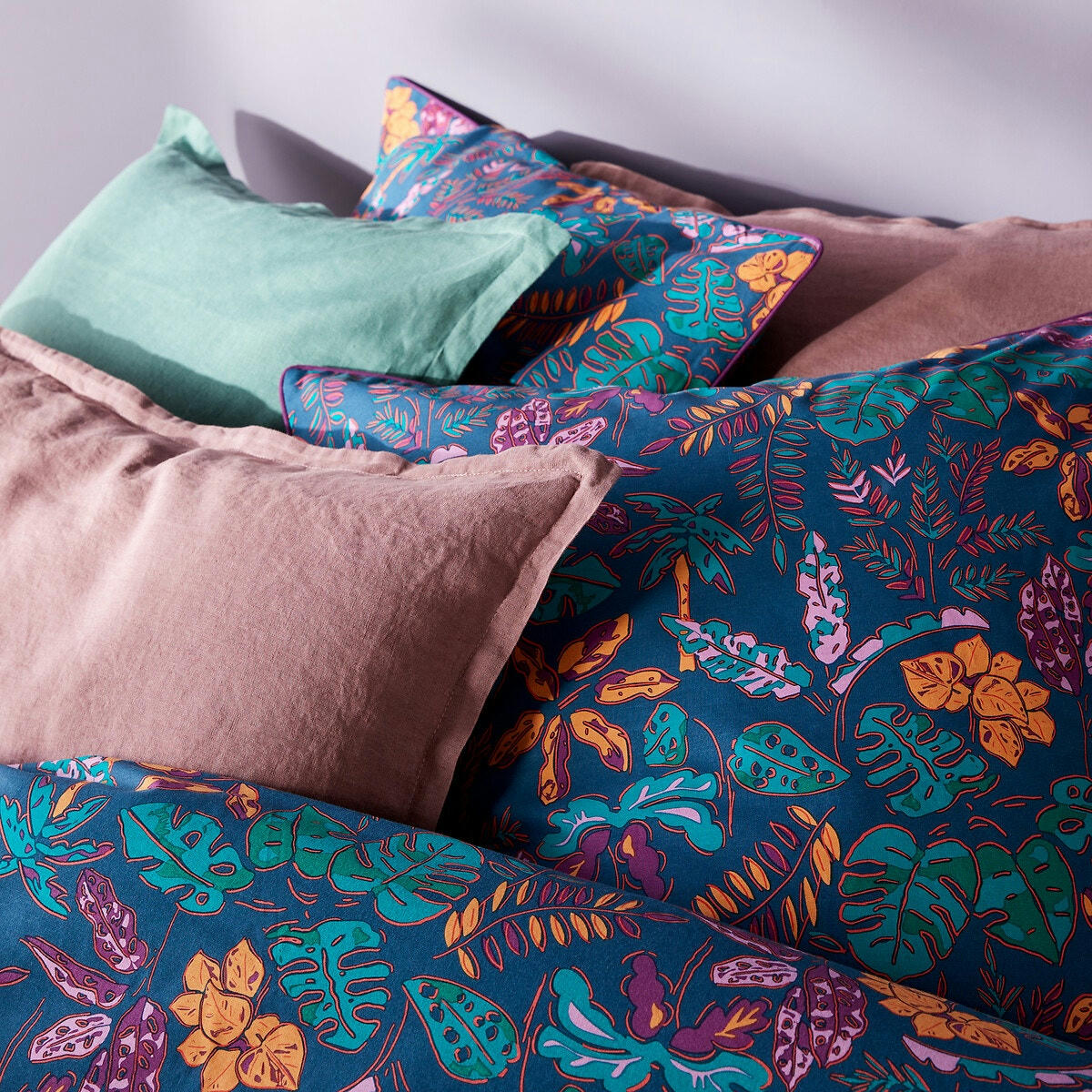 Housse de couette 30% coton recyclé, Foliaro