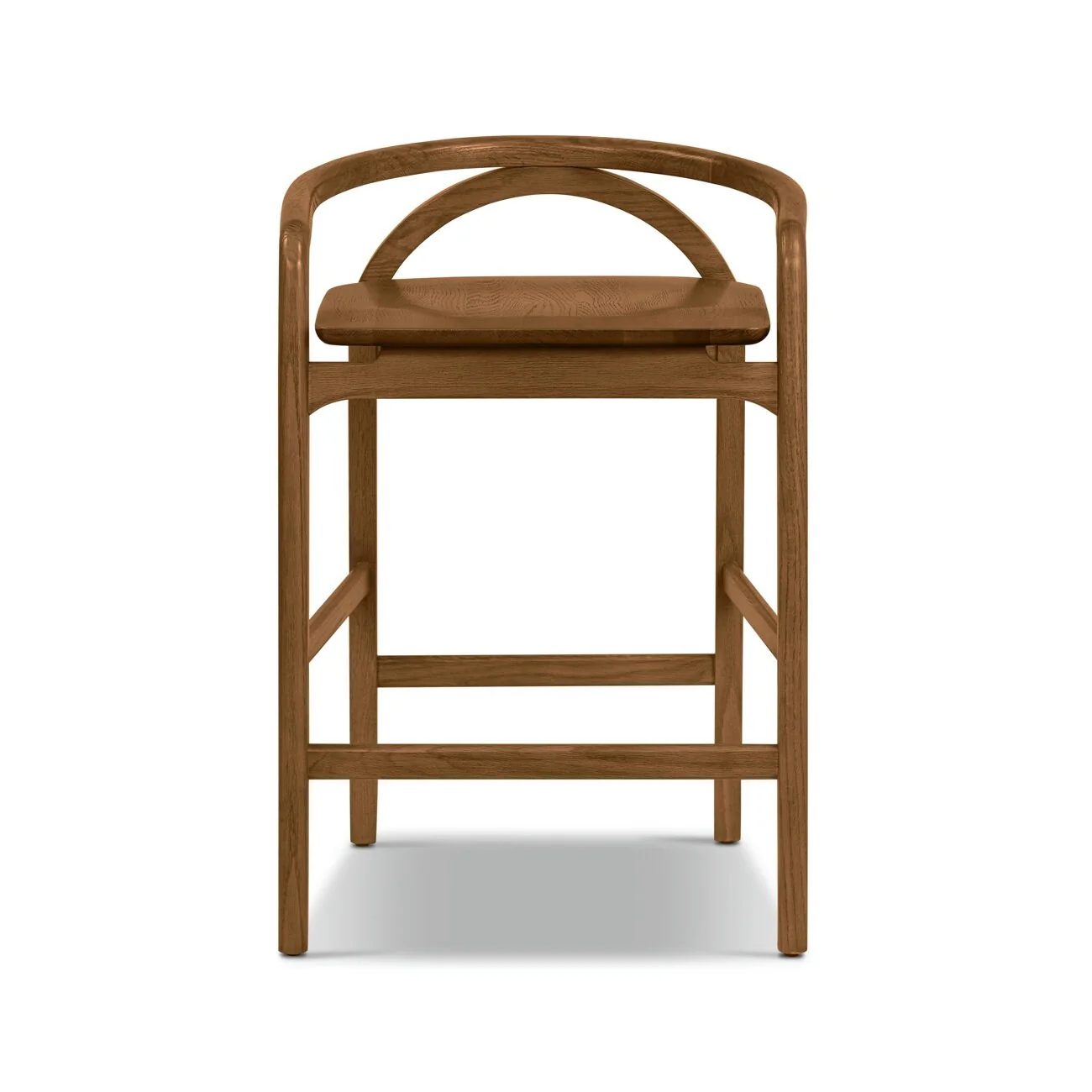 Poly & Bark Yokohama Counter Stool in Black - Solid Oak Wood