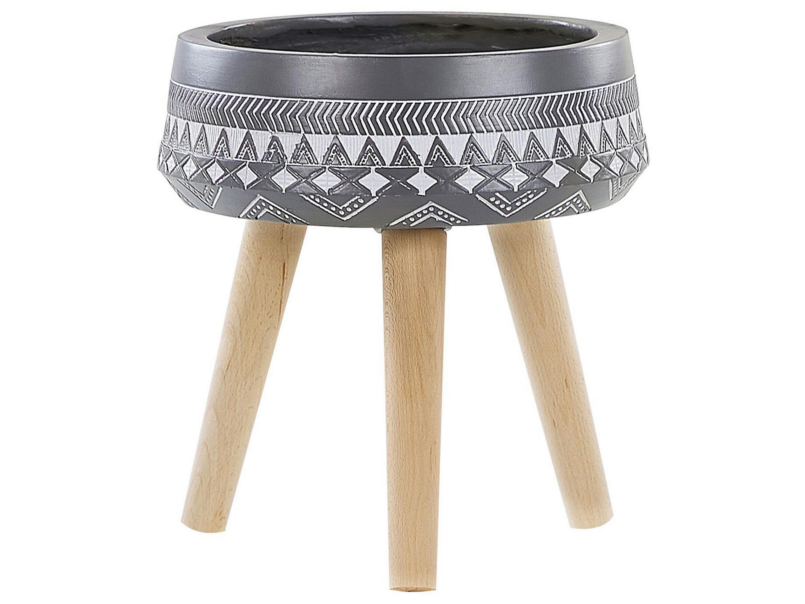 MOUSSATA - Cache-pot d'extérieur en matériaux synthétiques gris H37