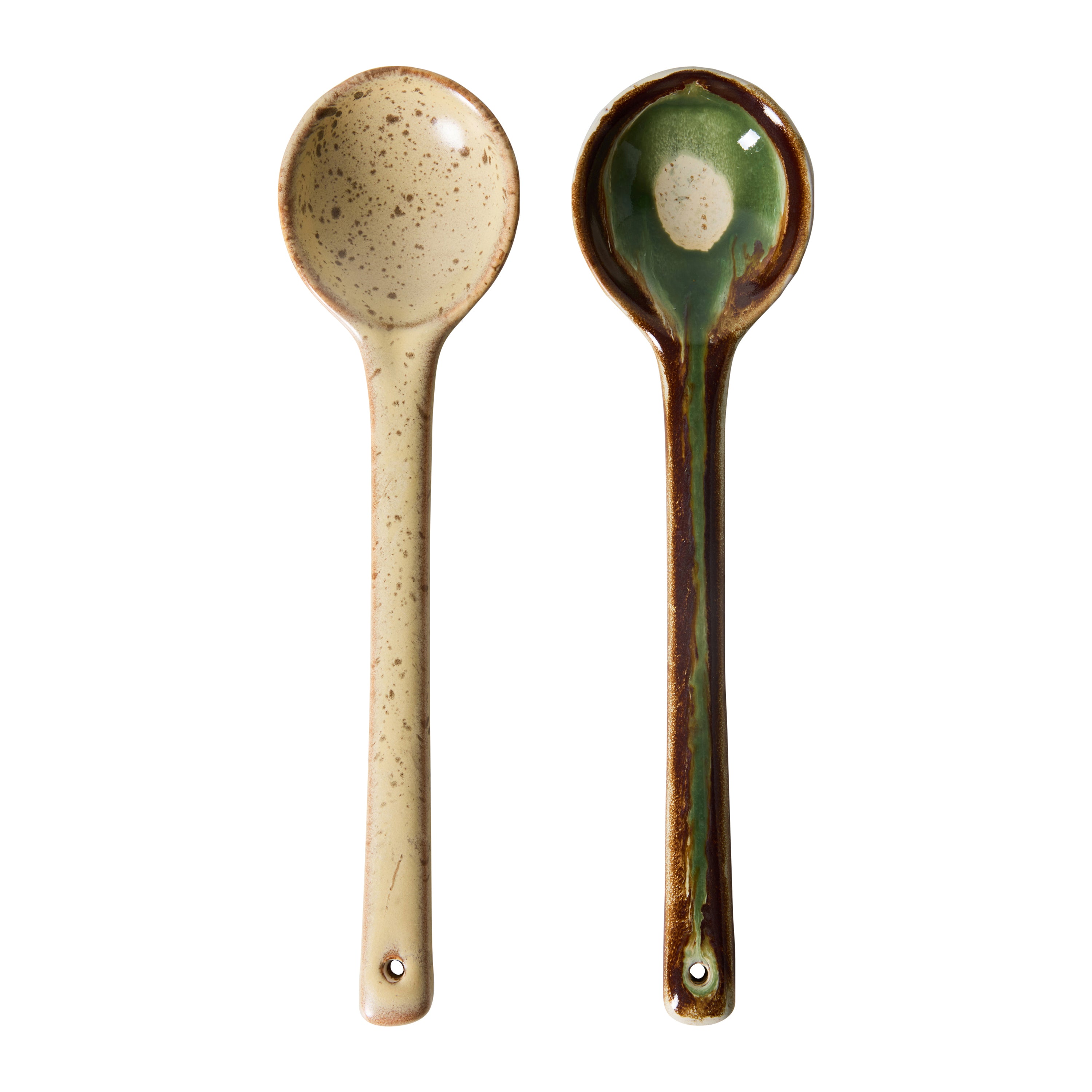 HKliving 70's Ceramics Saladebestek - Set van 2 - Hills