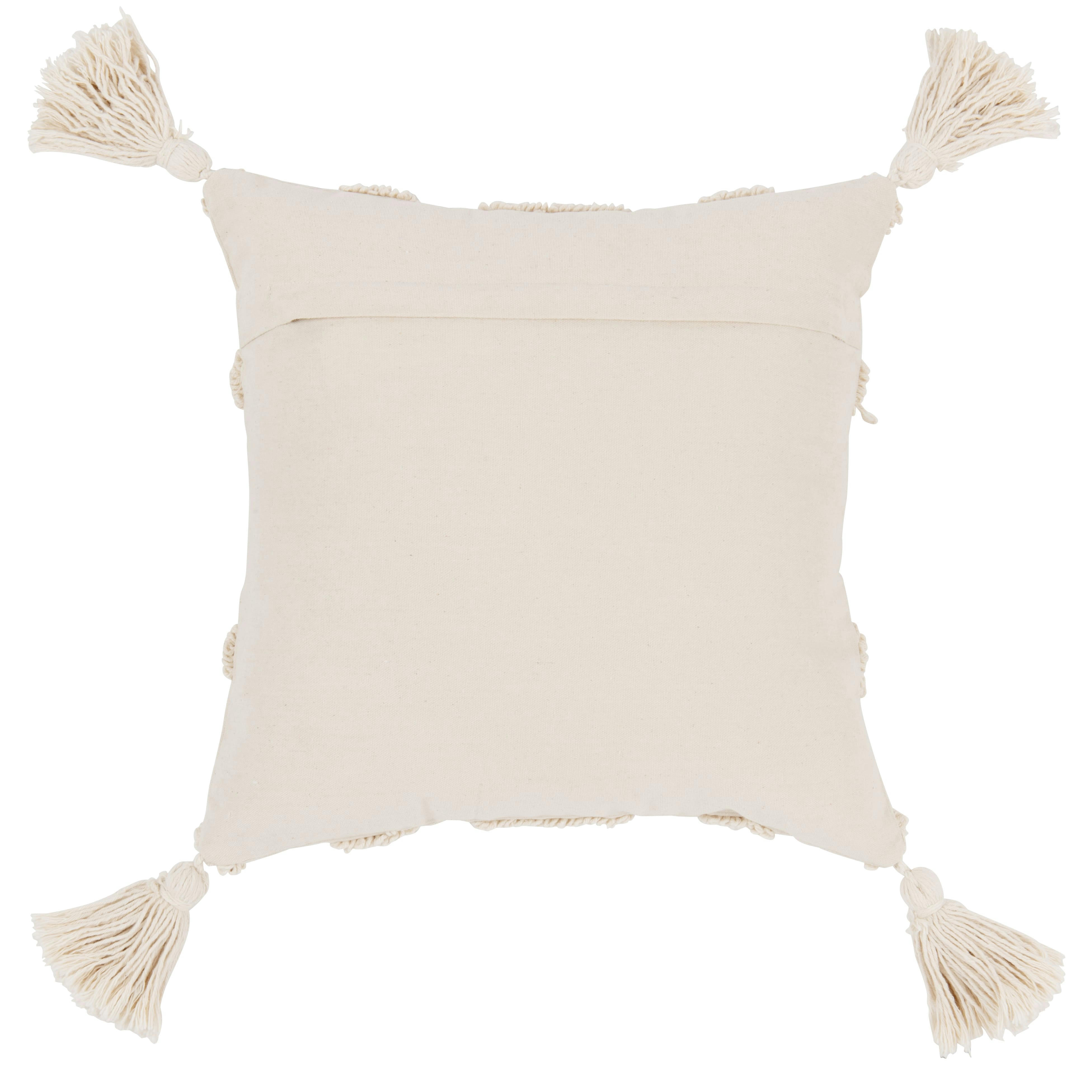 SAPANCA - Housse de coussin à motifs tuftés écru et beige 40x40
