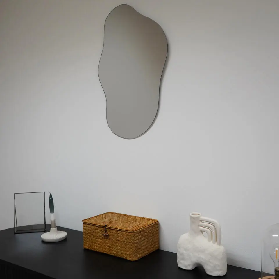 QUVIO Opbergmand - 29 x 19 x 12 cm - Rotan - Bruin