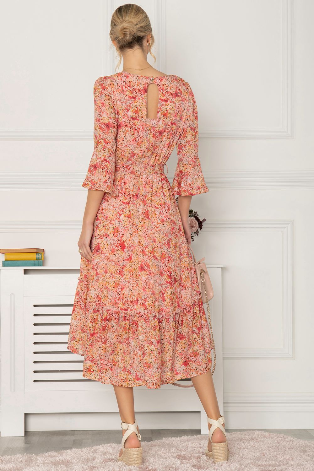 Jolie Moi Geelan Tiered Hem Maxi Dress