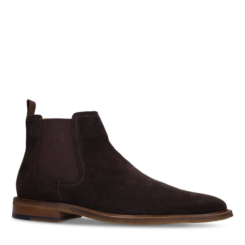Manfield Bruine suède chelsea boots