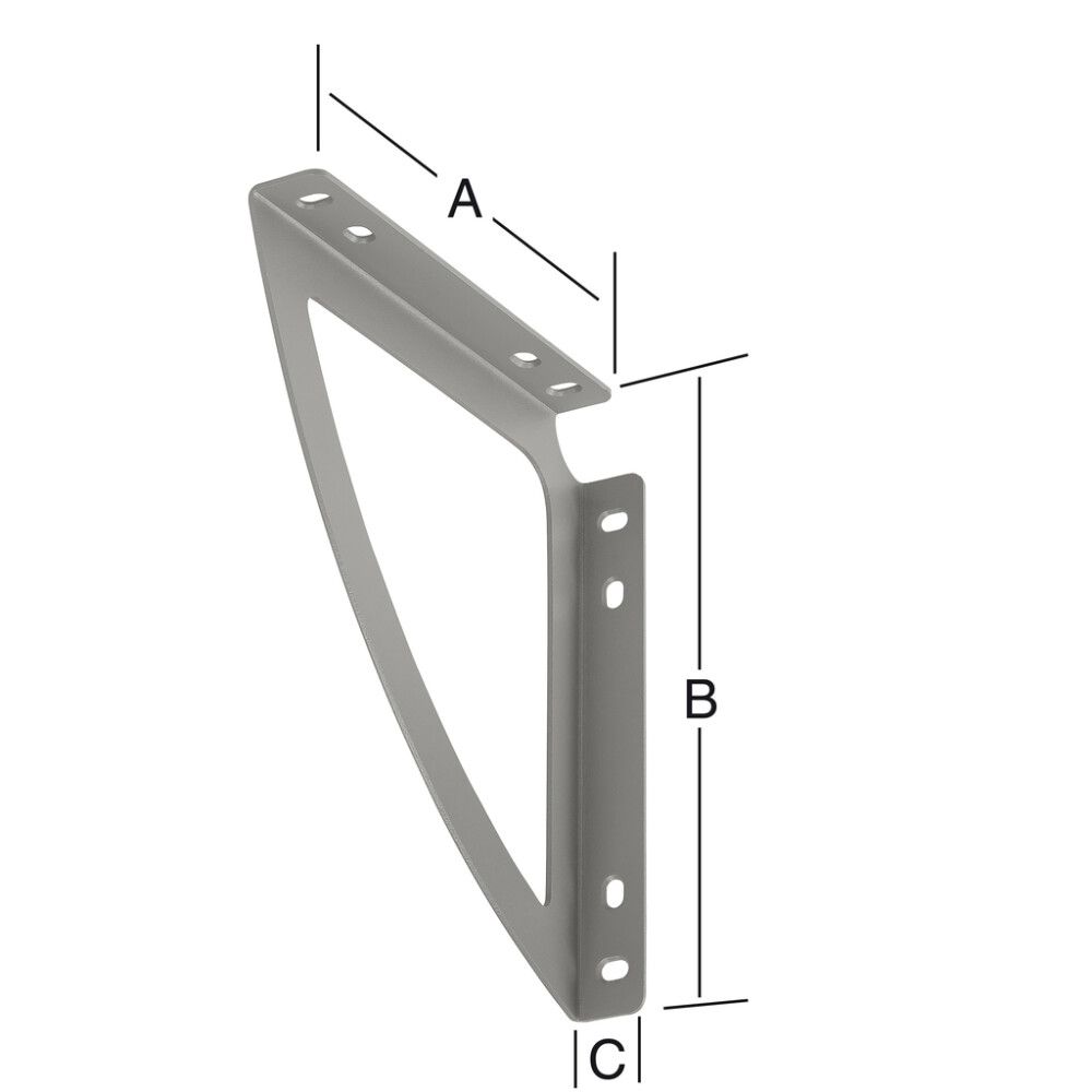 HYLLEKNEKT VORMANN SYSTEM STÅL 200X200MM
