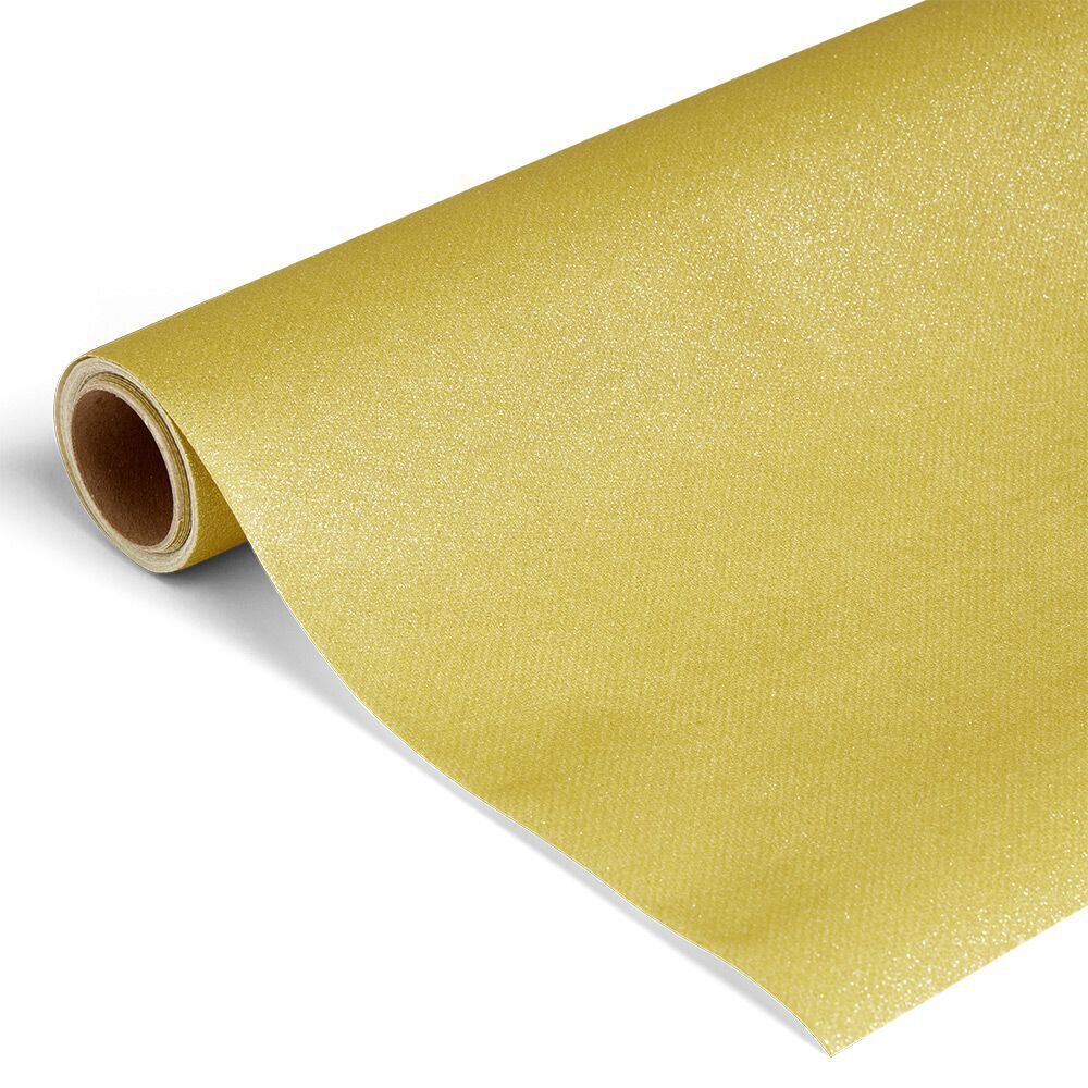 Chemin de table 320cm tissu intissé doré pailleté