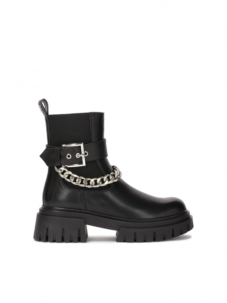 Slip-on boots on a thick sole