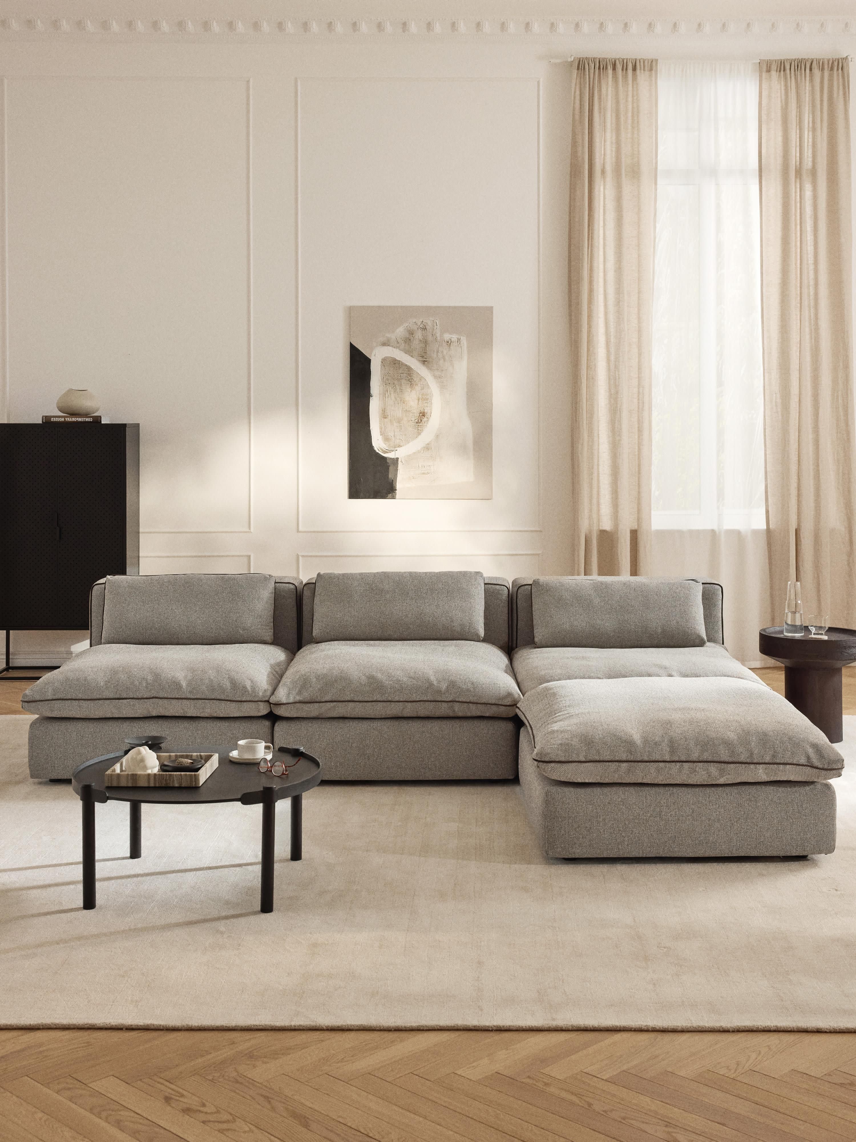 Modulares XL-Sofa Felix mit Hocker (links/rechts)