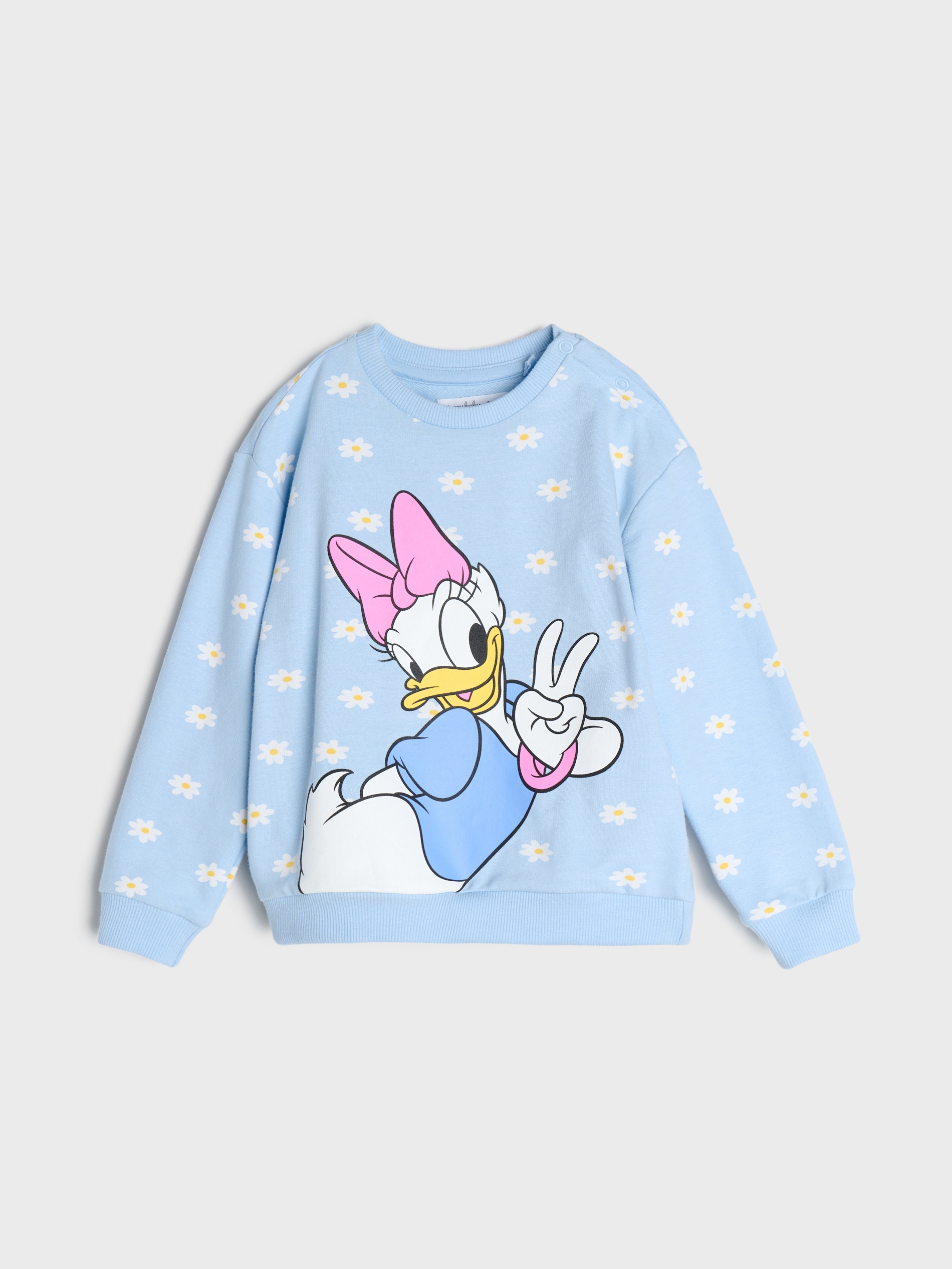 Bawełniana bluza crewneck z nadrukiem Daisy