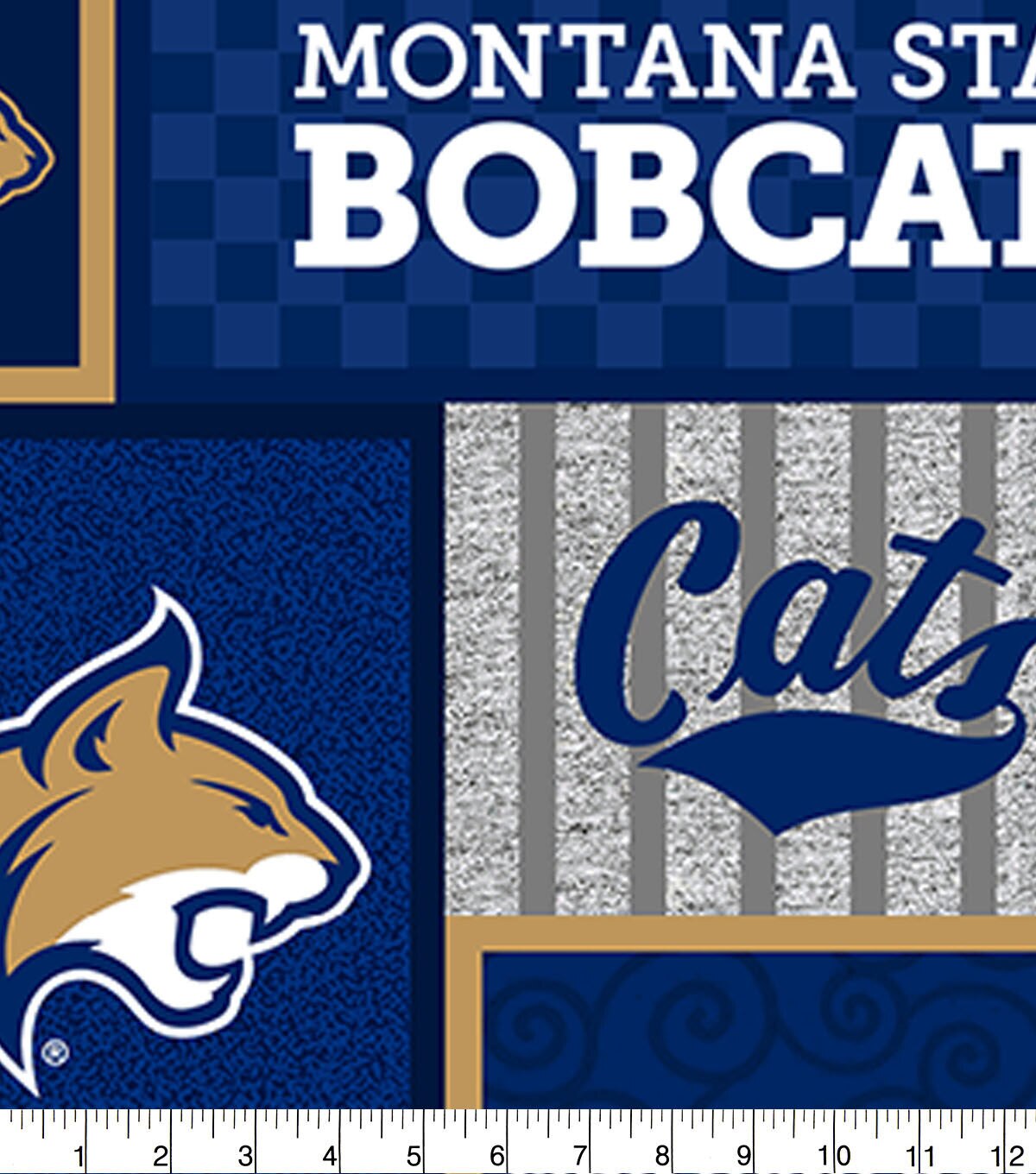 Montana State Bobcats Fleece Fabric College Patch