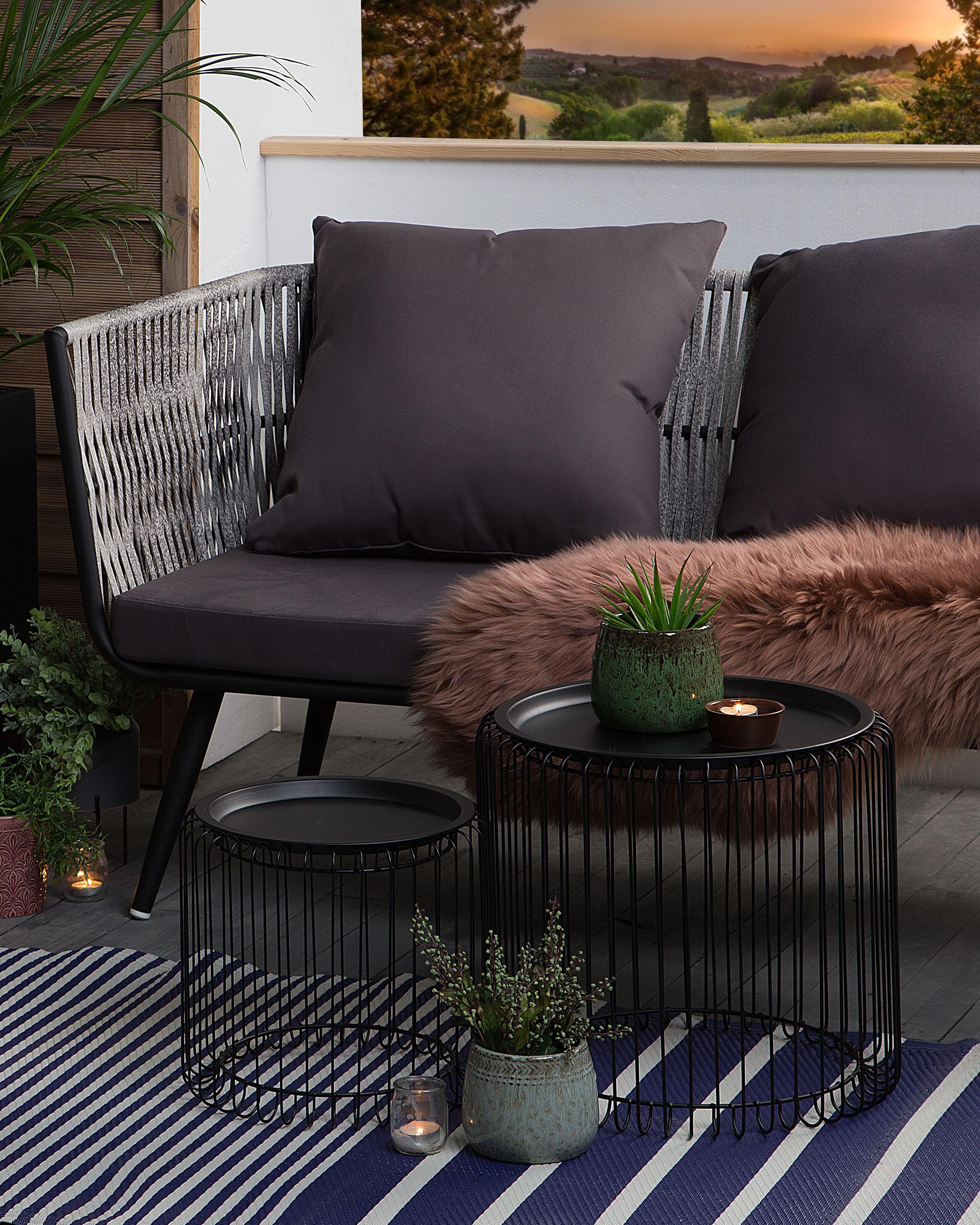 Outdoor Rug HALDIA Navy Blue 90 x 180 cm
