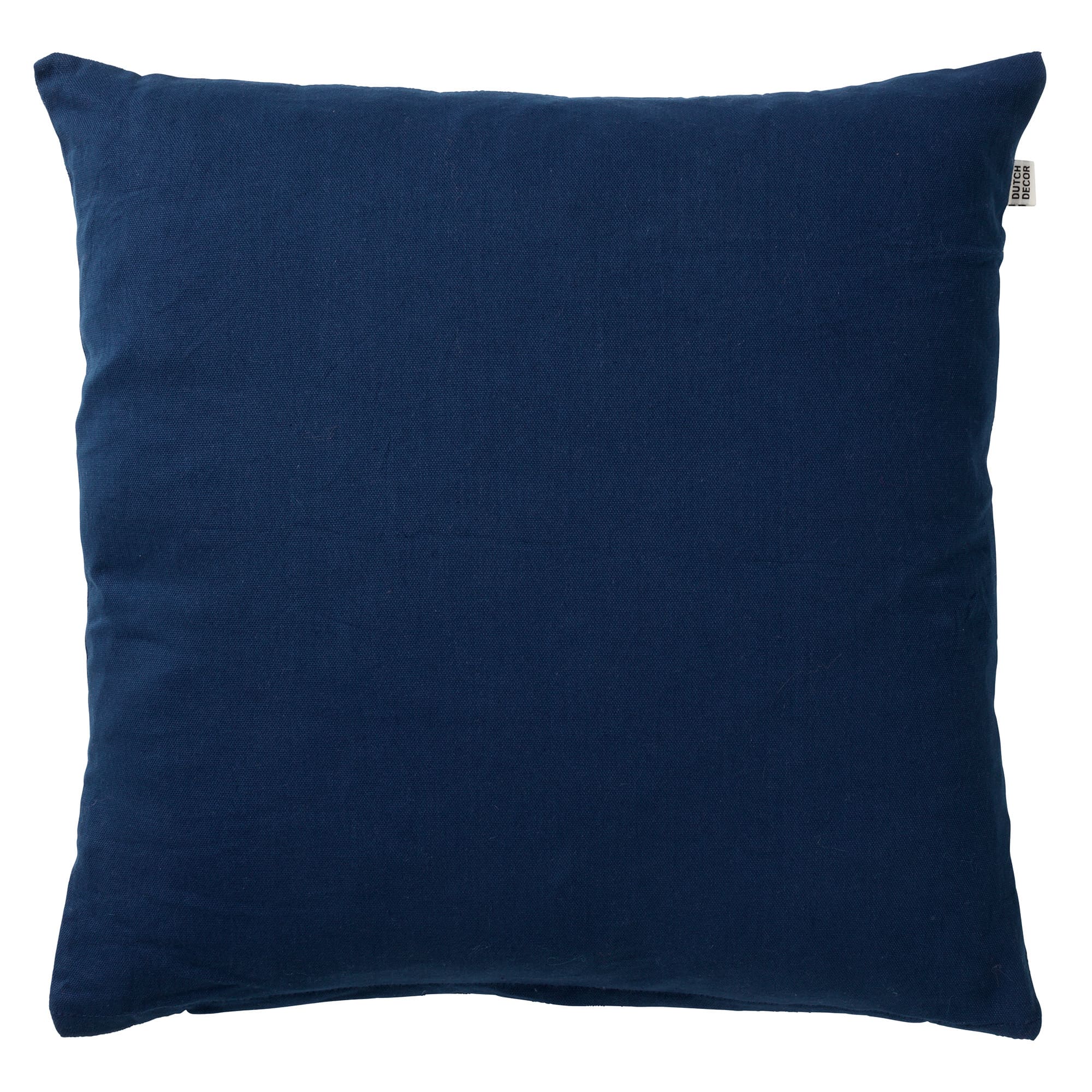 JAMES - Kussenhoes 45x45 cm - duurzaam katoen - effen kleur - Insignia Blue - donkerblauw