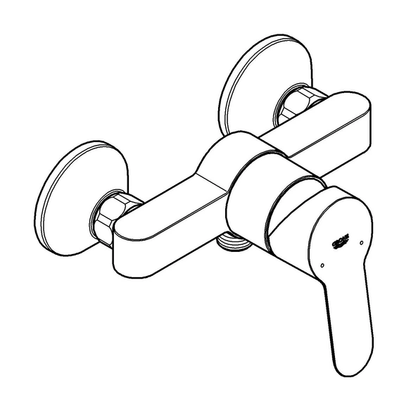 Brause-Einhebelmischer »Start Edge«, Messing verchromt, glatt, ½