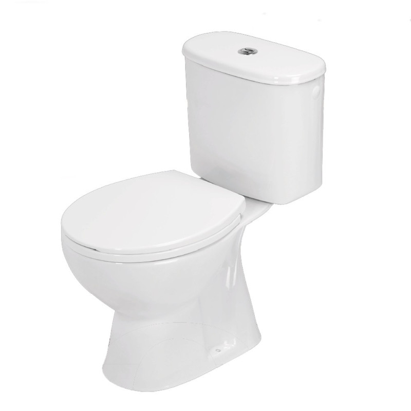 Pack WC à poser Rim-Ovalino sortie horizontale LAFINESS