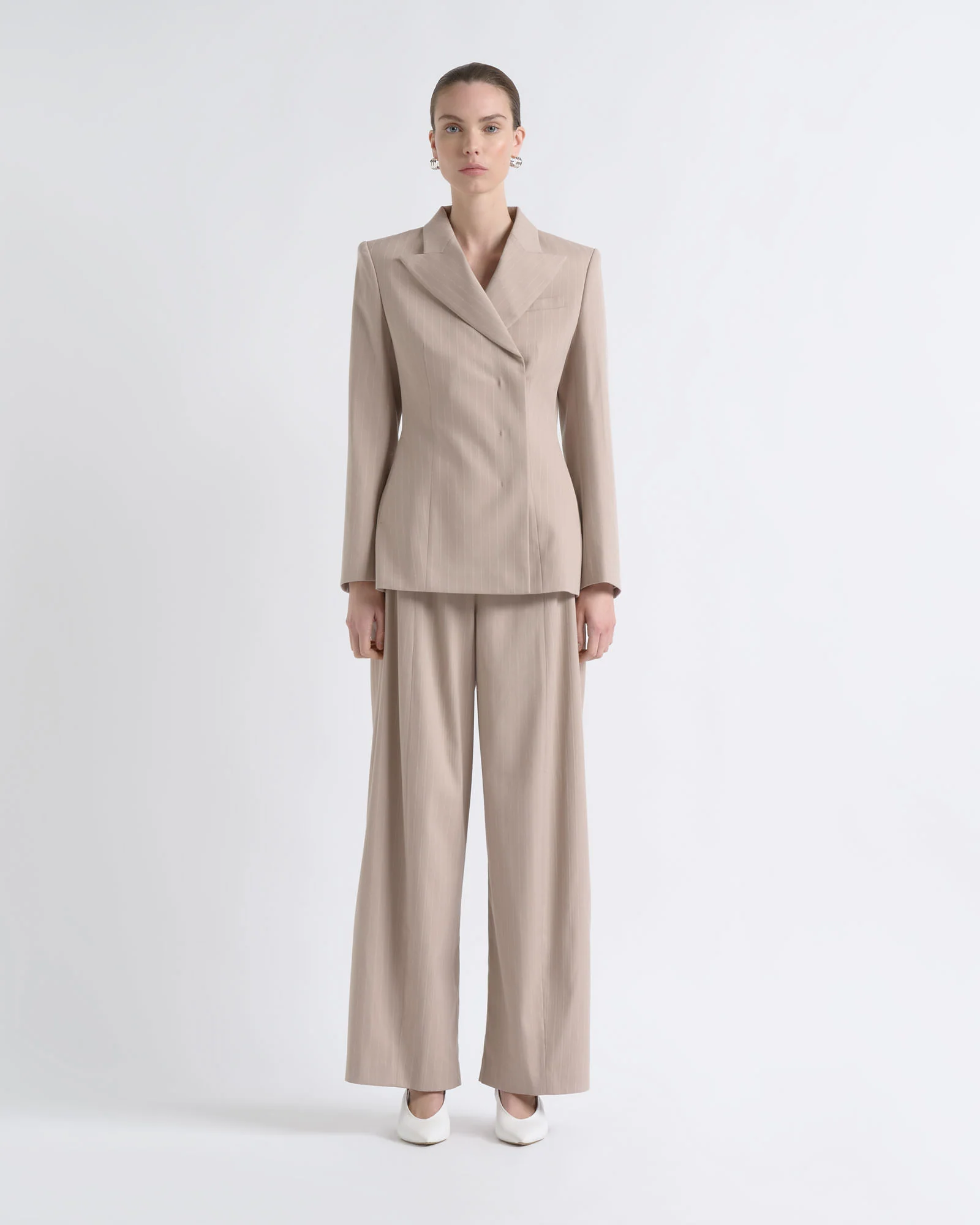 High Waisted Pinstripe Pant