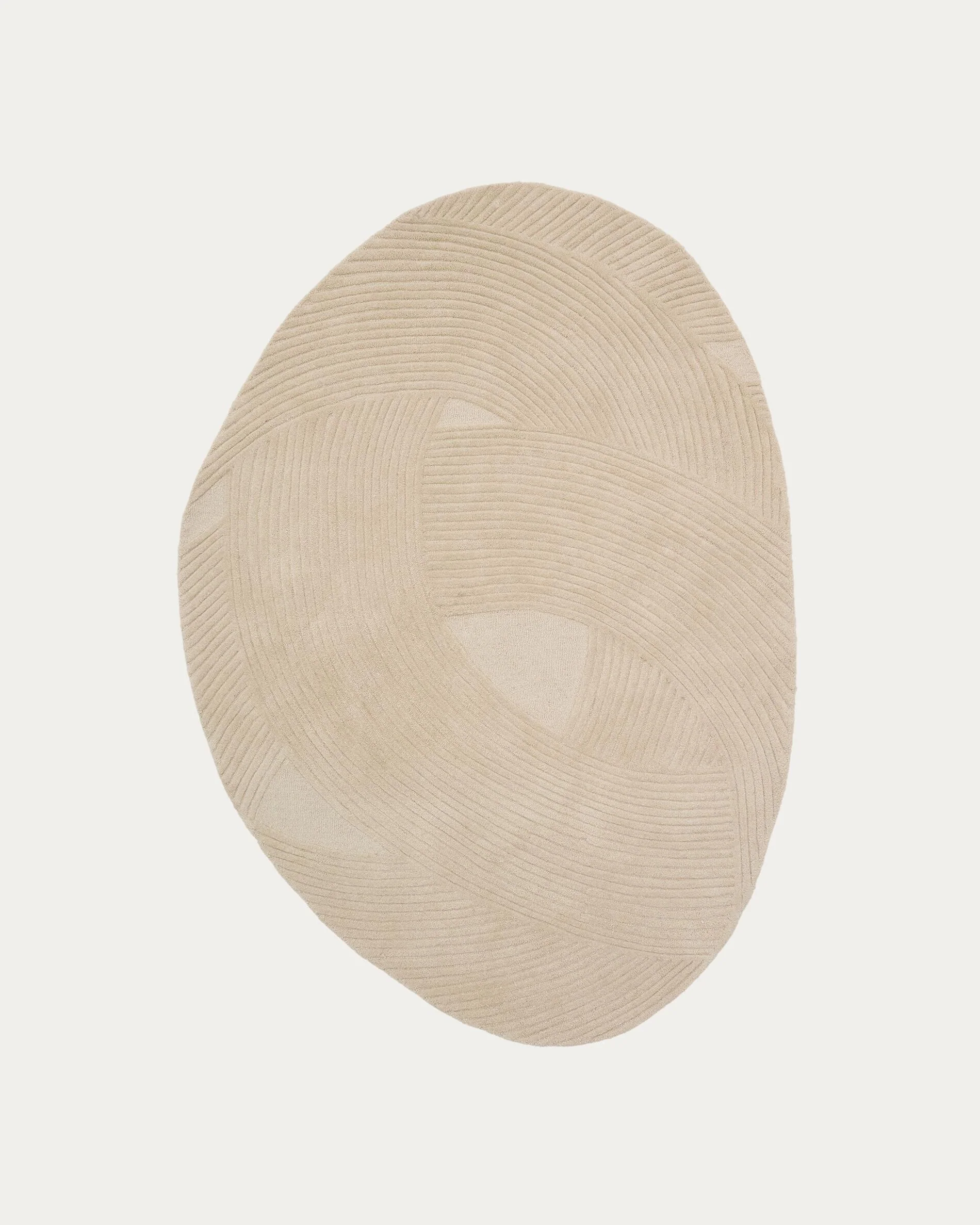 Domm beige wool rug,  160 x 230 cm