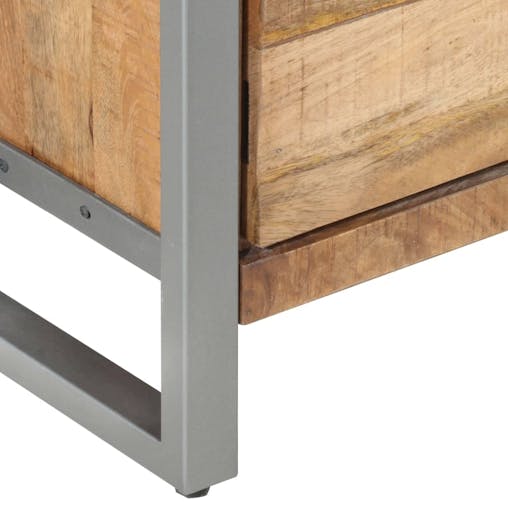NNEVL Bedside Cabinet 40x30x50 cm Rough Mango Wood
