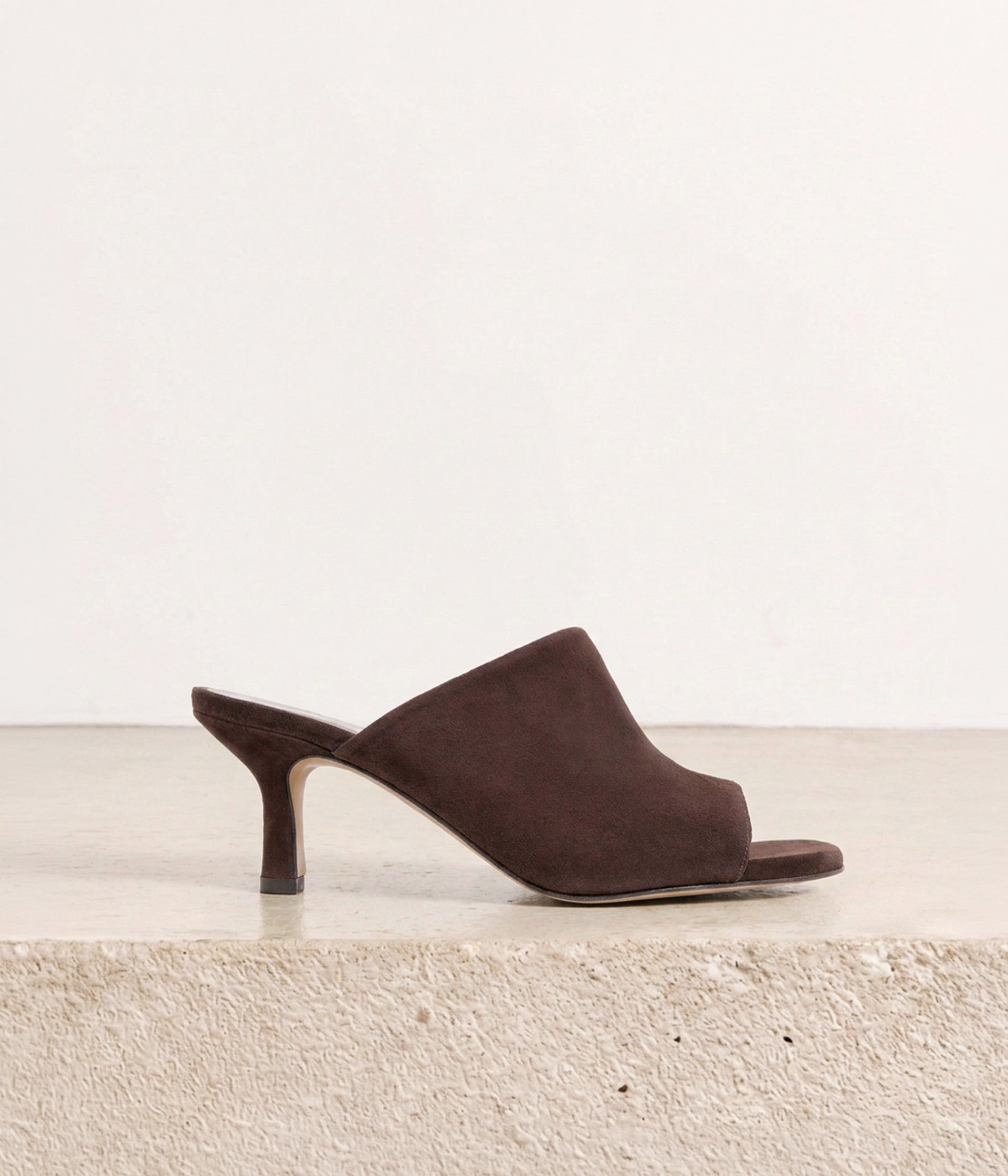 Mules velours chocolat Britney