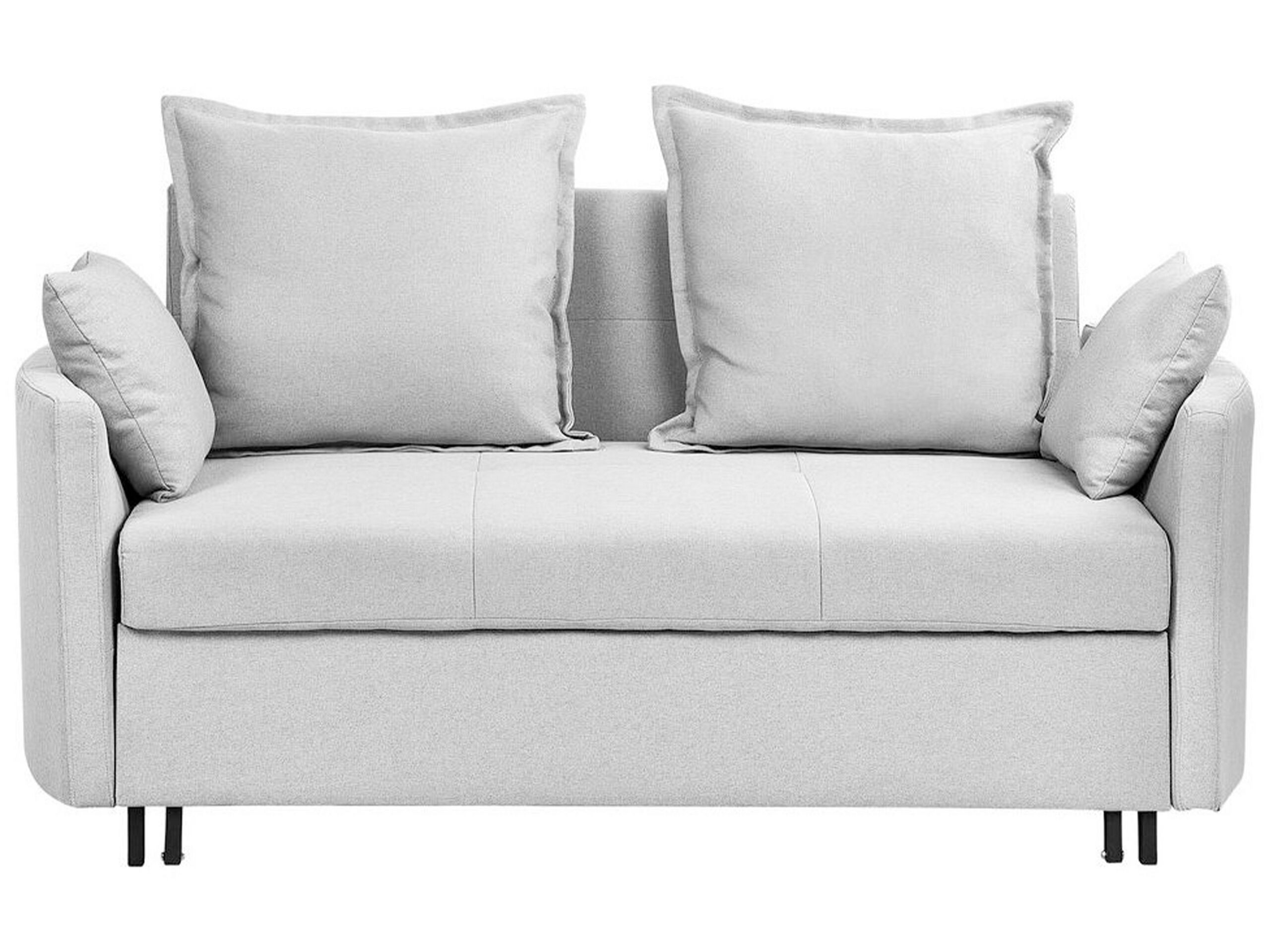 Sofa rozkładana jasnoszara z funkcją spania