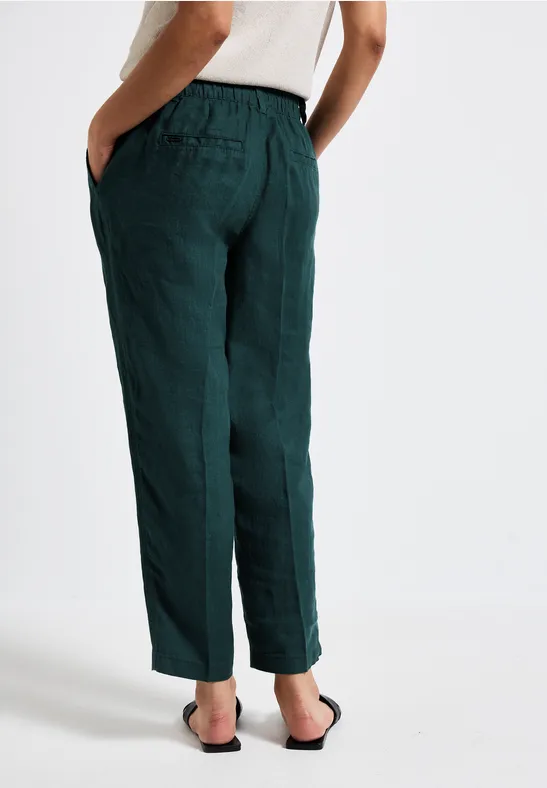 Leinen-Chino im Casual Fit