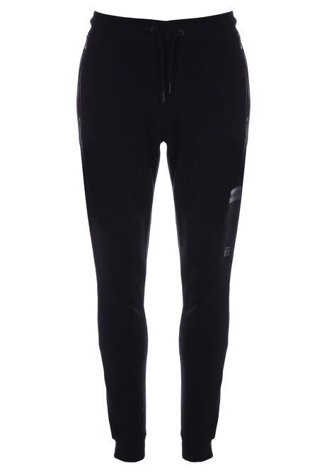 Mens Plain Black Sport Style Joggers