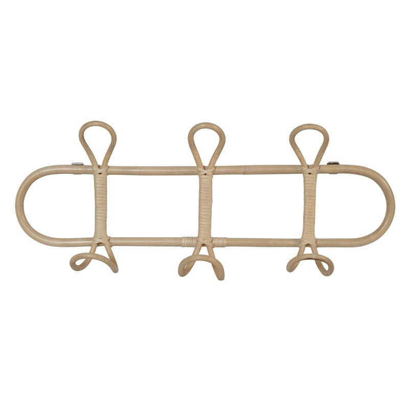 - Patère en rotin 3 crochets