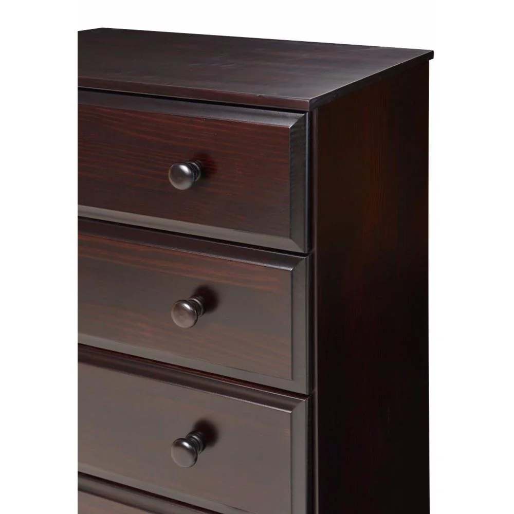 Camaflexi Wooden Cappuccino Five Drawer Dresser