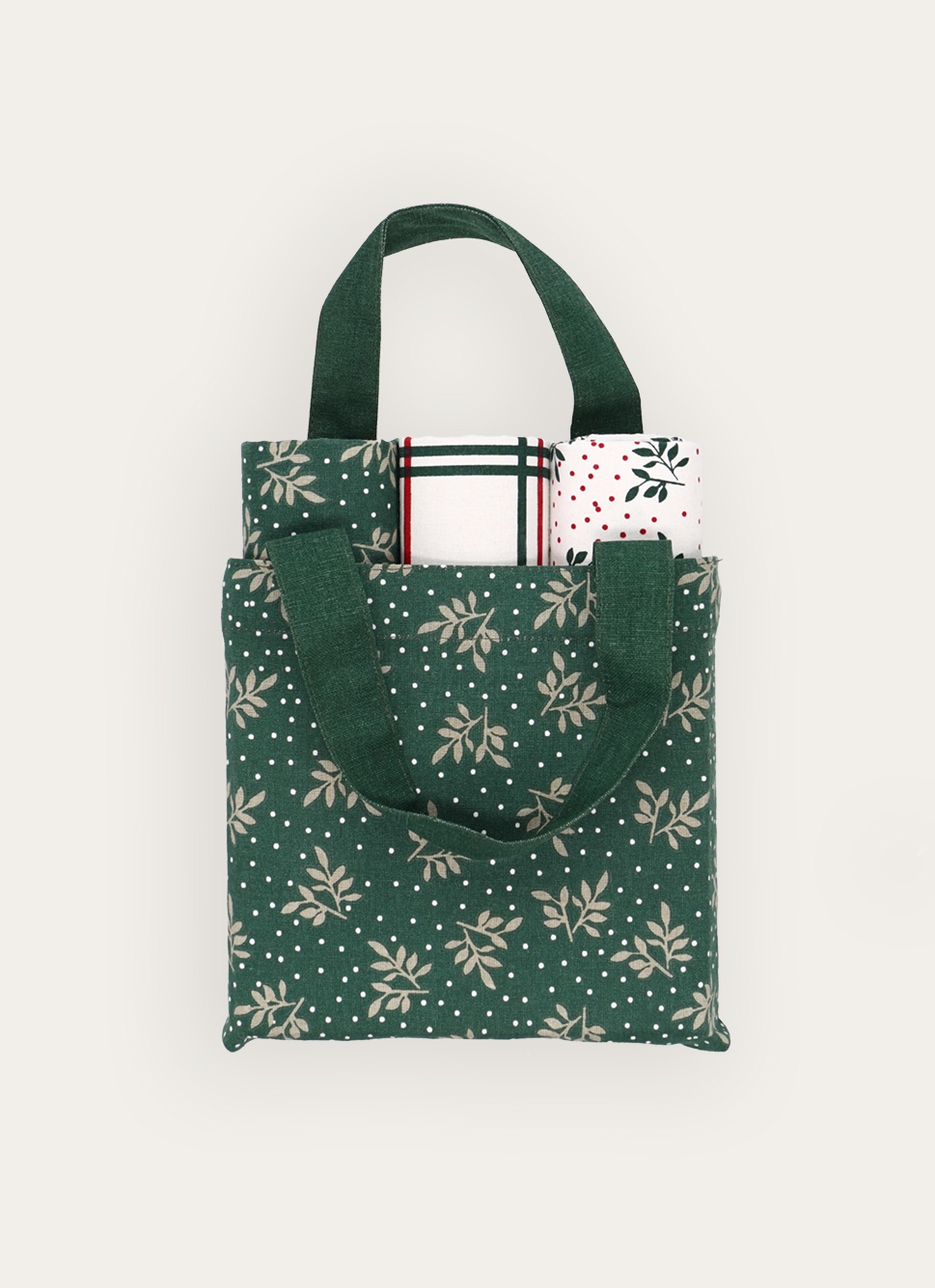 SAC DE 3 TORCHONS EN COTONMULTICOLORE