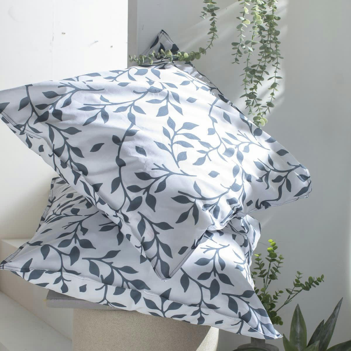 NORDIC - Parure de lit en Coton Bleu gris 220x240 cm