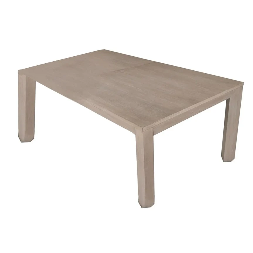 Kizie Dining Table, 94-118 Inch Extendable Top, Tawny Brown Rubberwood