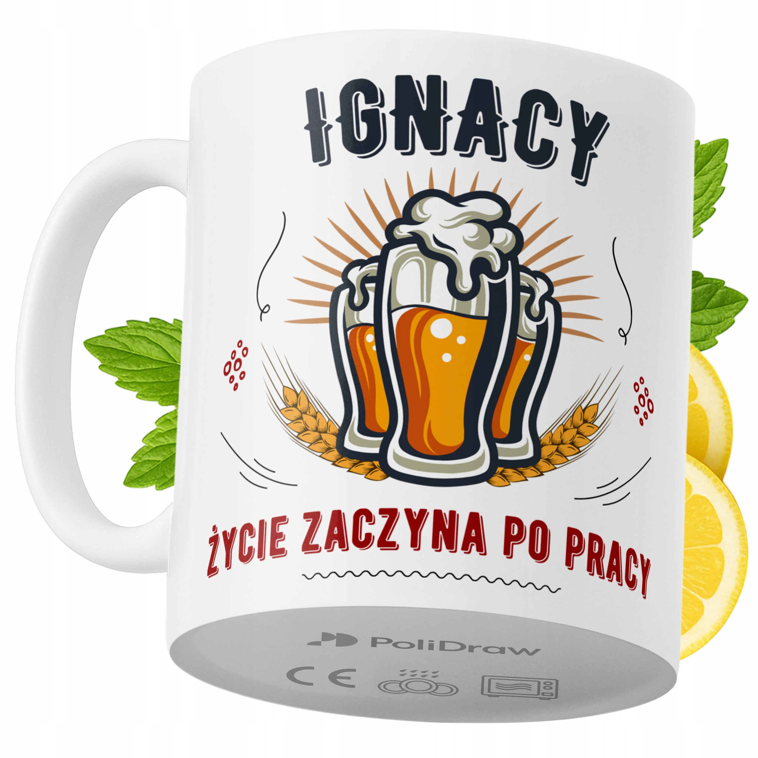 Kubek Dla Ignacego na Prezent z Nadrukiem ze Zdjęciem 330 ml PoliDraw