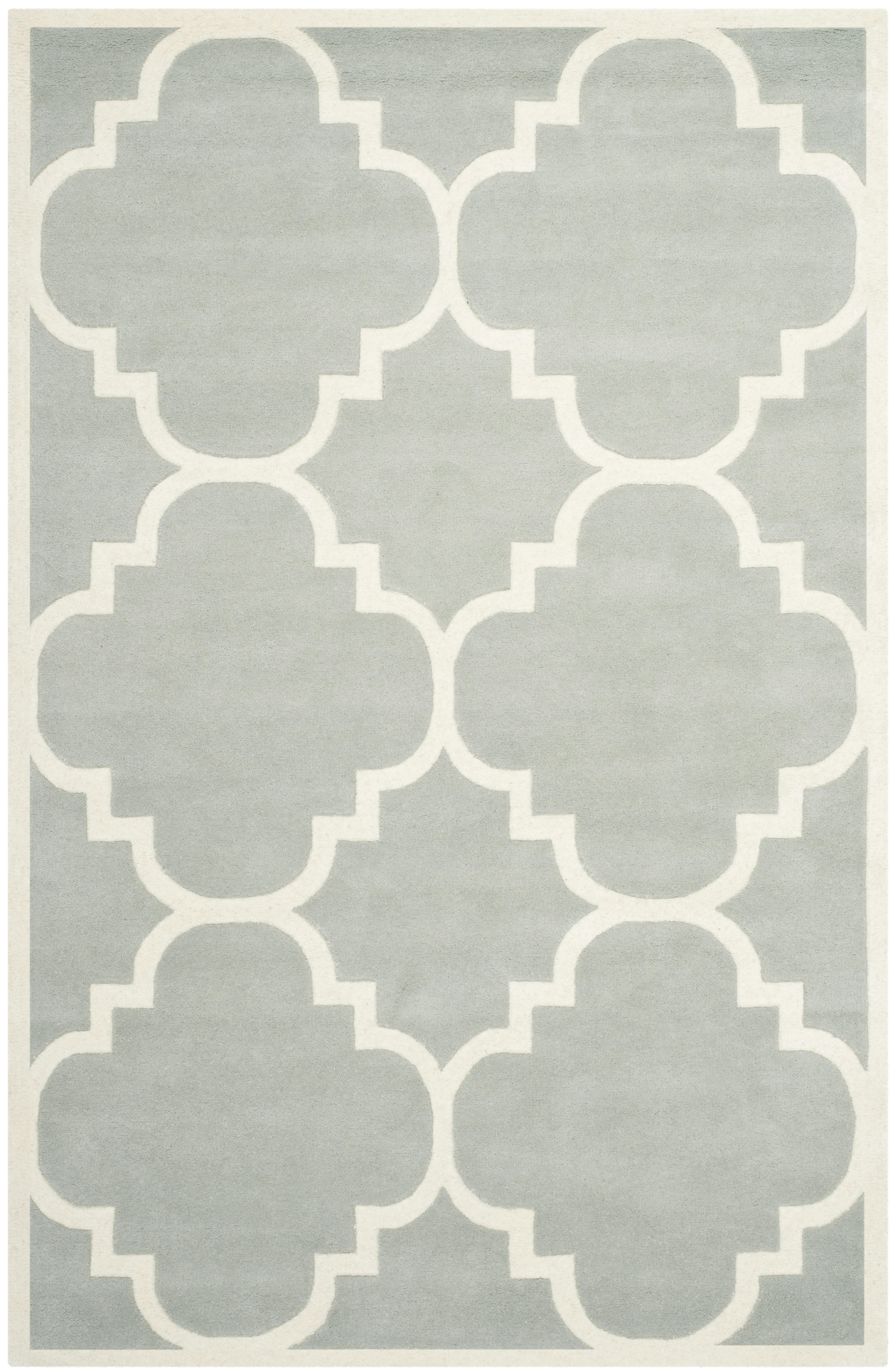 CHATHAM - Tapis de salon interieur en gris & ivoire, 152 x 244 cm