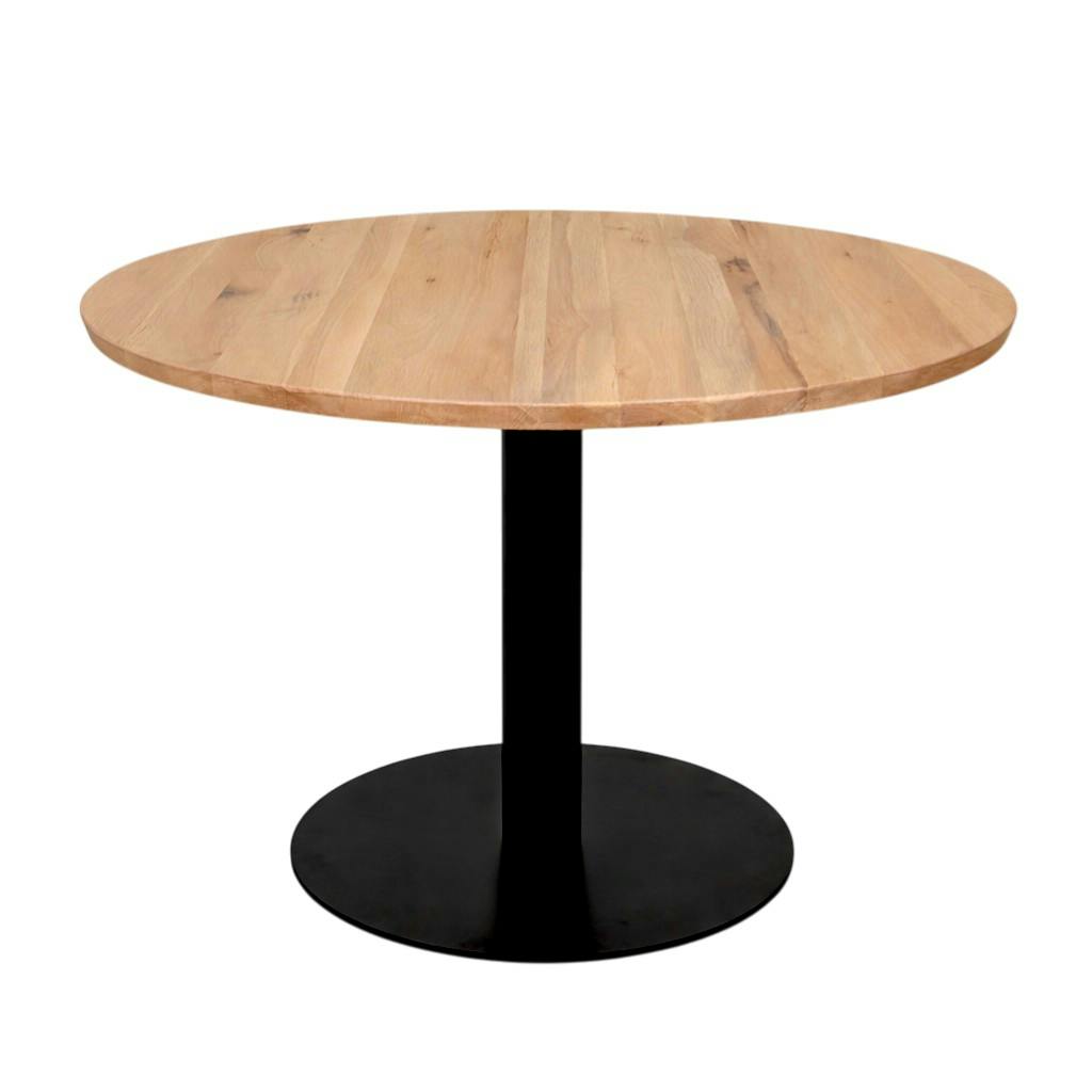 Table ronde chêne huilé pied central droit 110 cm PALERME