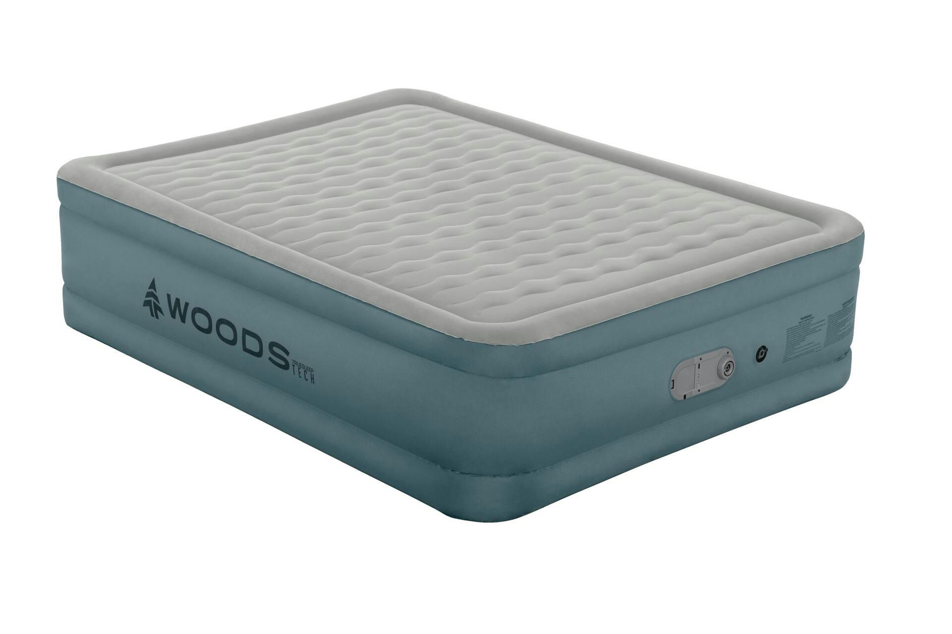 Woods™ Double-High AlwayzAire™ Airbed with Built-in Dual Pump, Queen