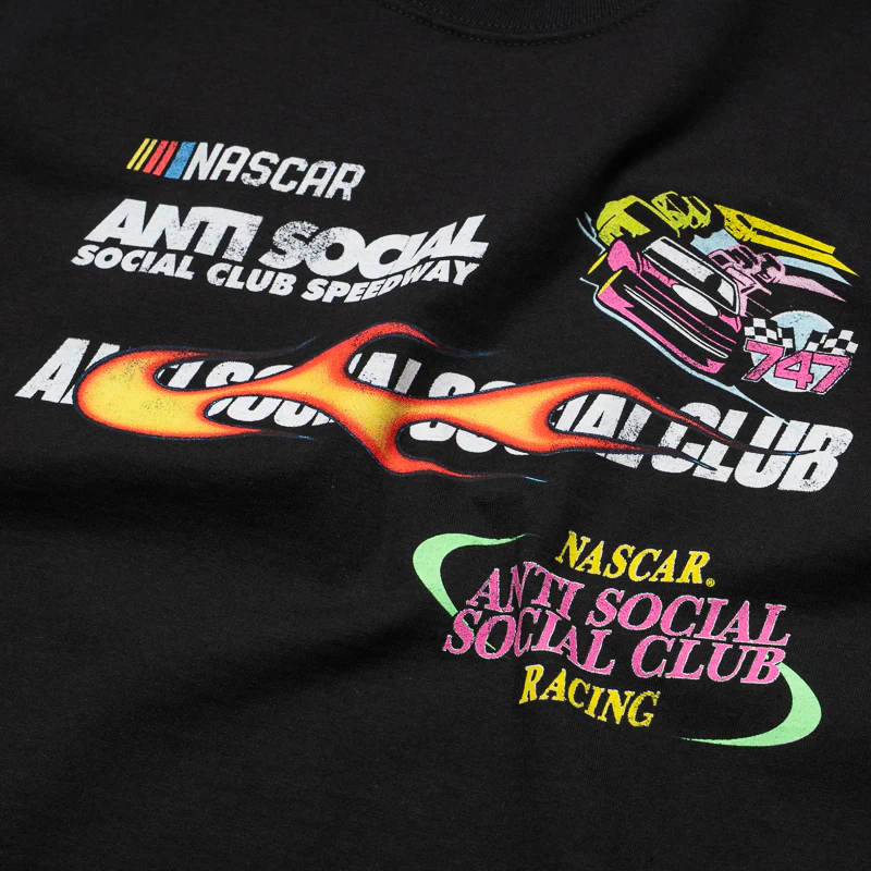 Anti Social Social Club x NASCAR Daytona Tee - Black