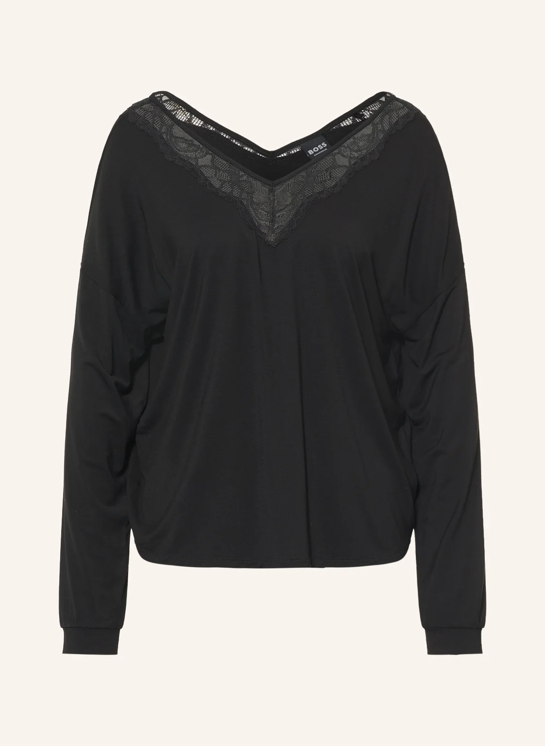 BOSS Schlafshirt BLOSSOM mit Spitze