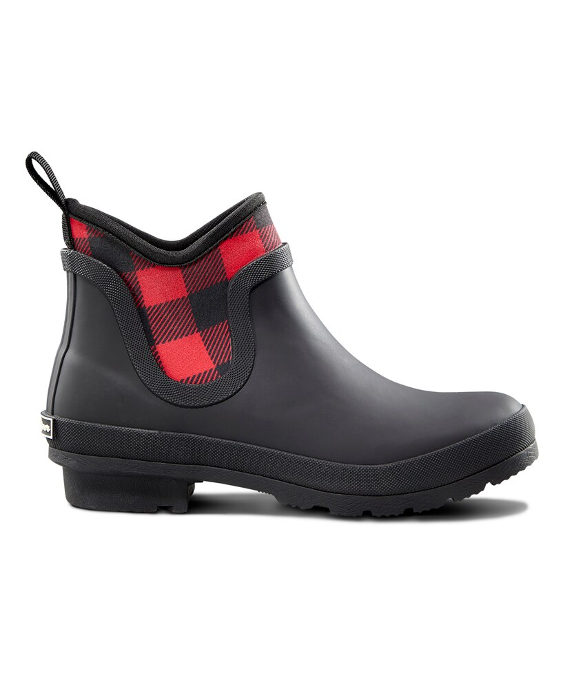 WindRiver Women's Puddle Neoprene FRESHTECH Rain Boots - Black Red