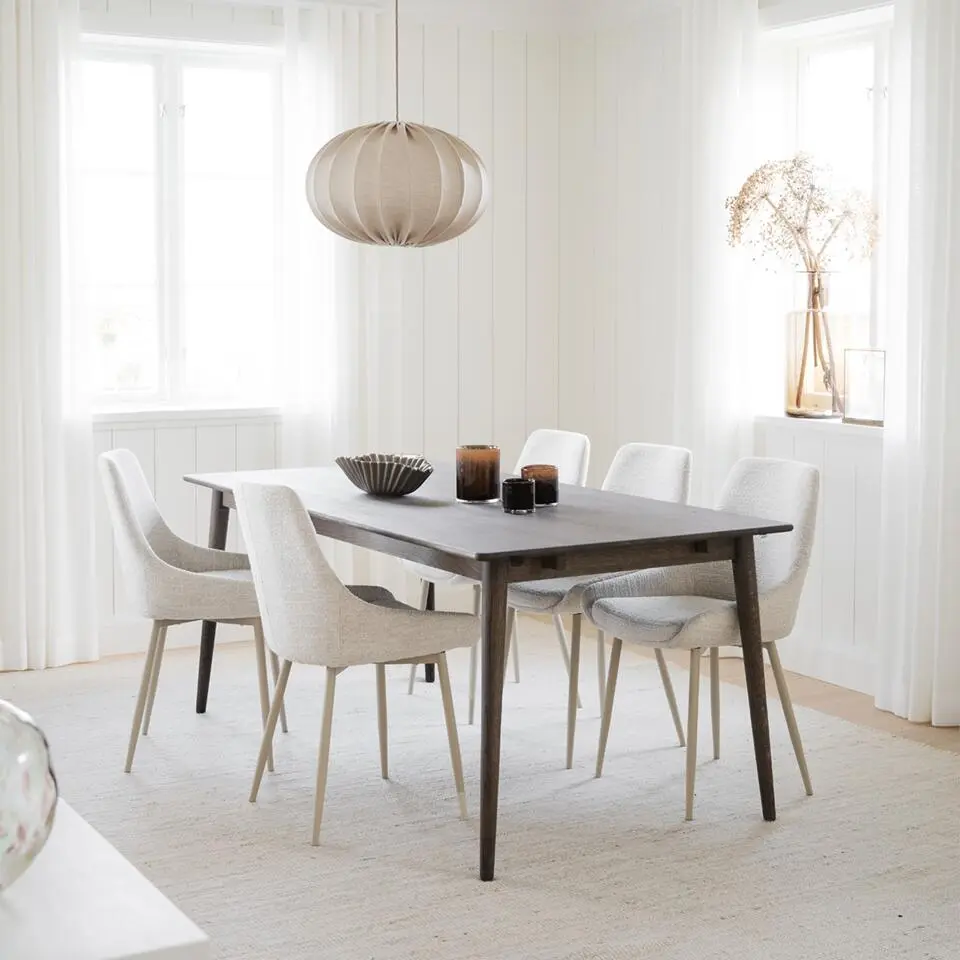 Rowico Home Sierra Eetkamerstoel Licht Beige - Beige Poten