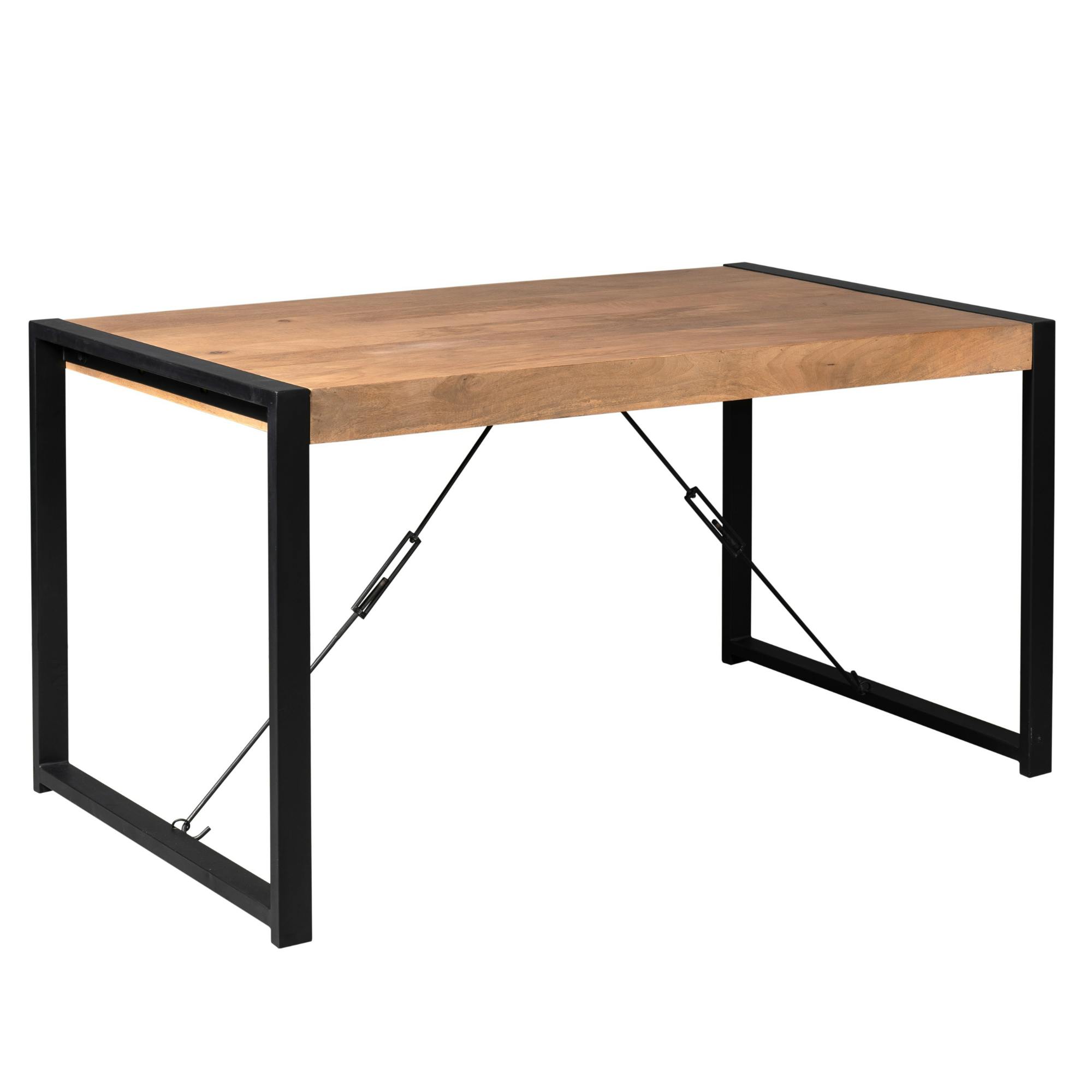Table à manger bois métal 140 cm MILORA