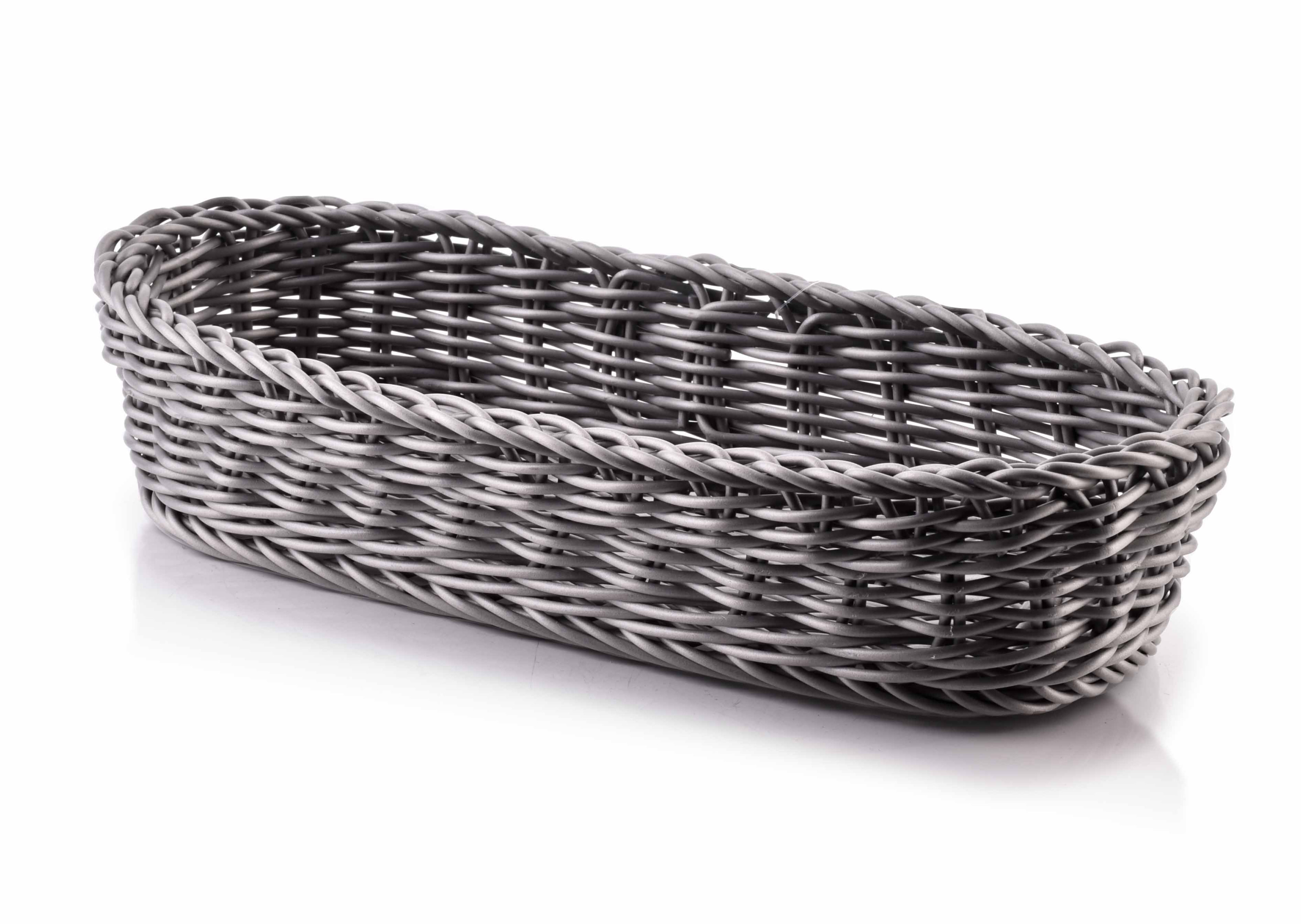 SINO Koszyk 27,5x11x5cm szary polirattan