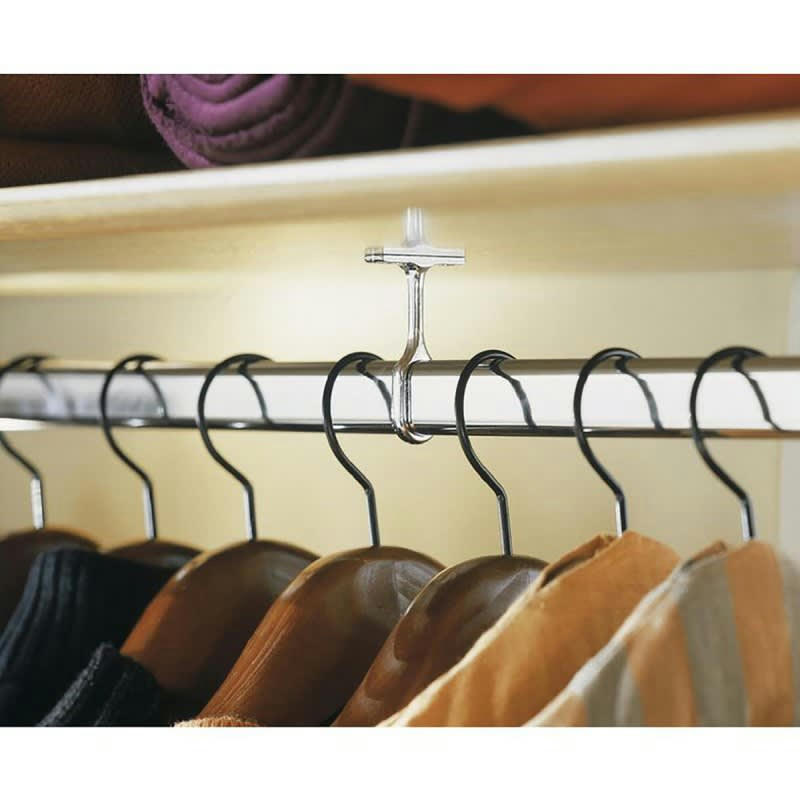 PENDERIE - 1 Support oeil Réglable pour Penderie Acier ø20 mm - Nickel