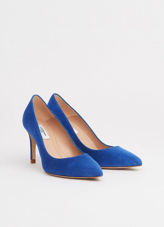 Floret Cobalt Suede Pointed Toe Courts