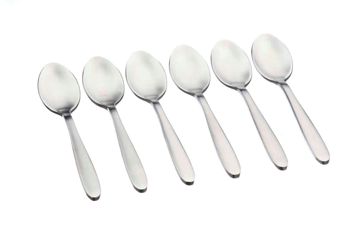 NUDE - Lot de 6 petites cuillères en inox argent