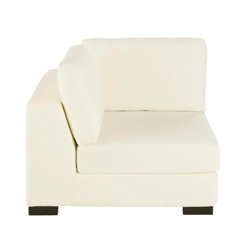 Terence - Angle pour canapé modulable en toile ivoire