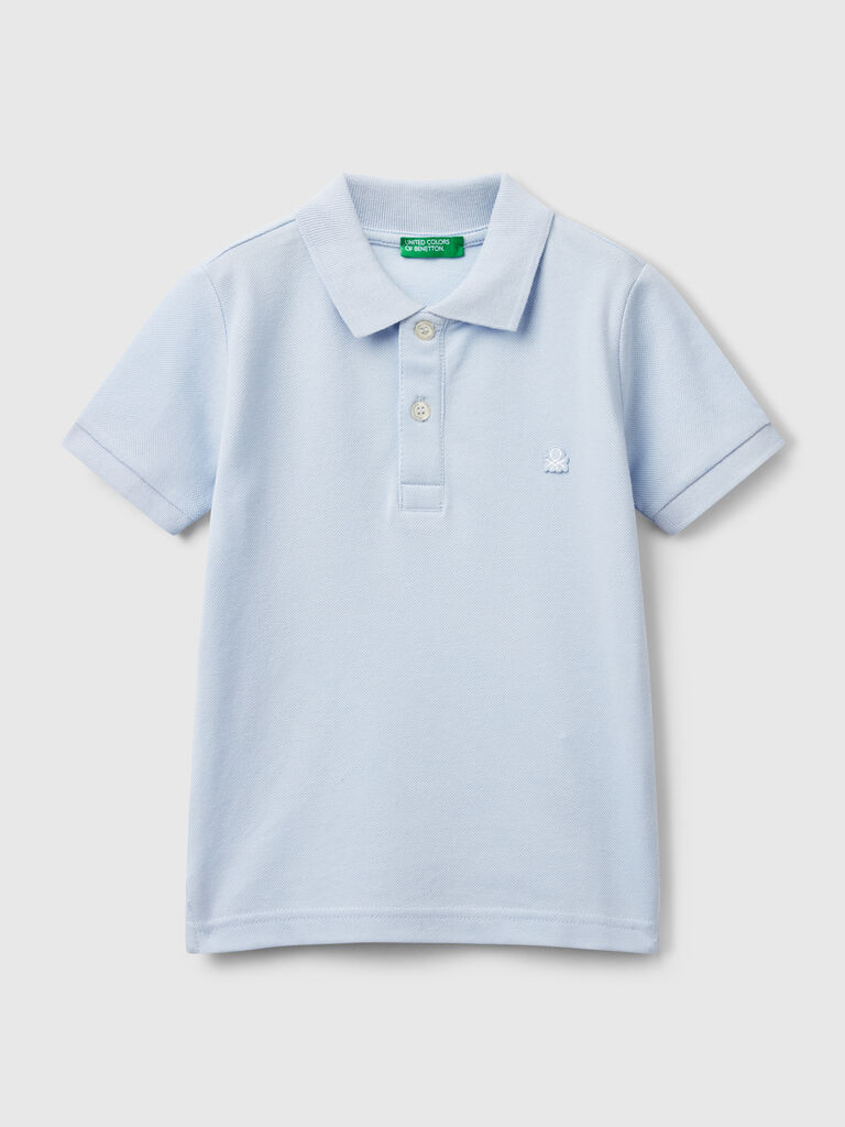 Short sleeve polo in pure cotton