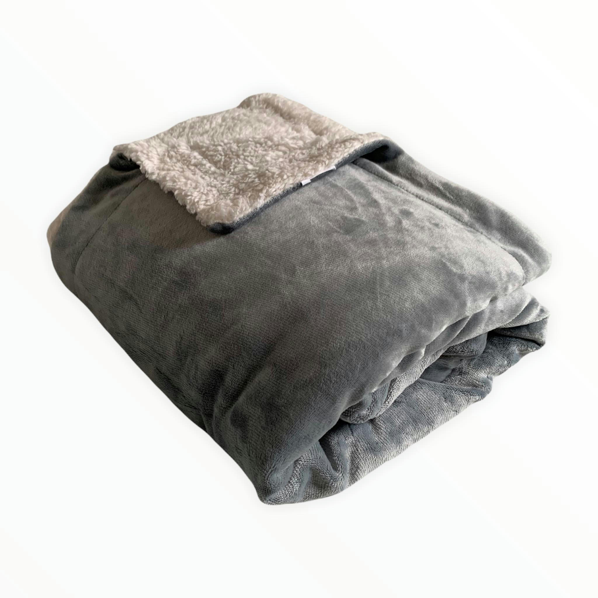 MOUTON - Plaid polaire doublé imitation 