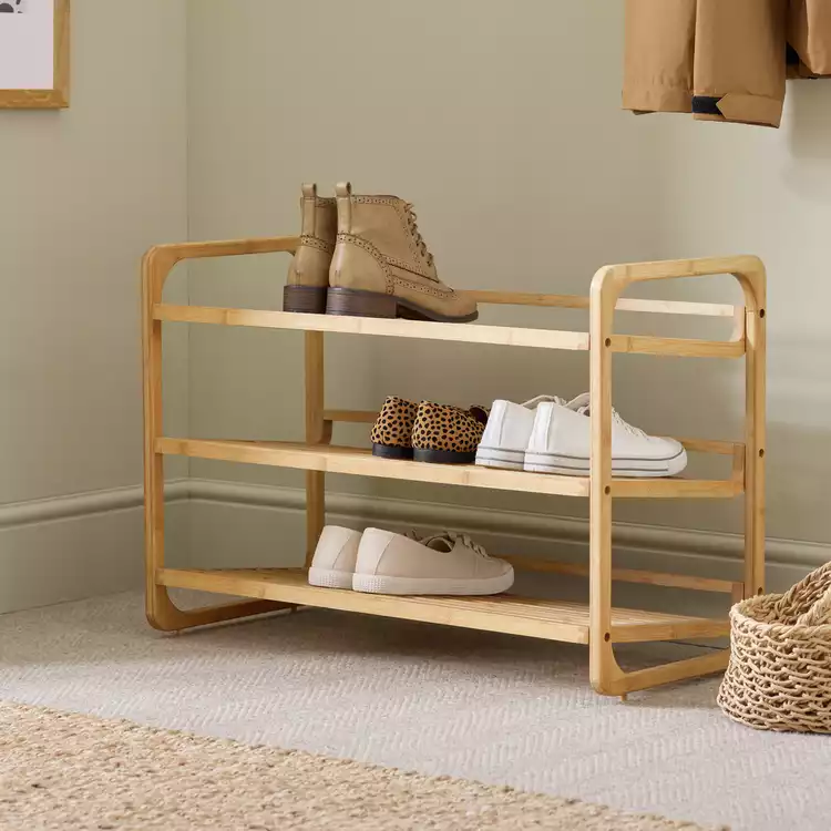 Habitat Belem 3 Shelf Shoe Storage Rack - Natural