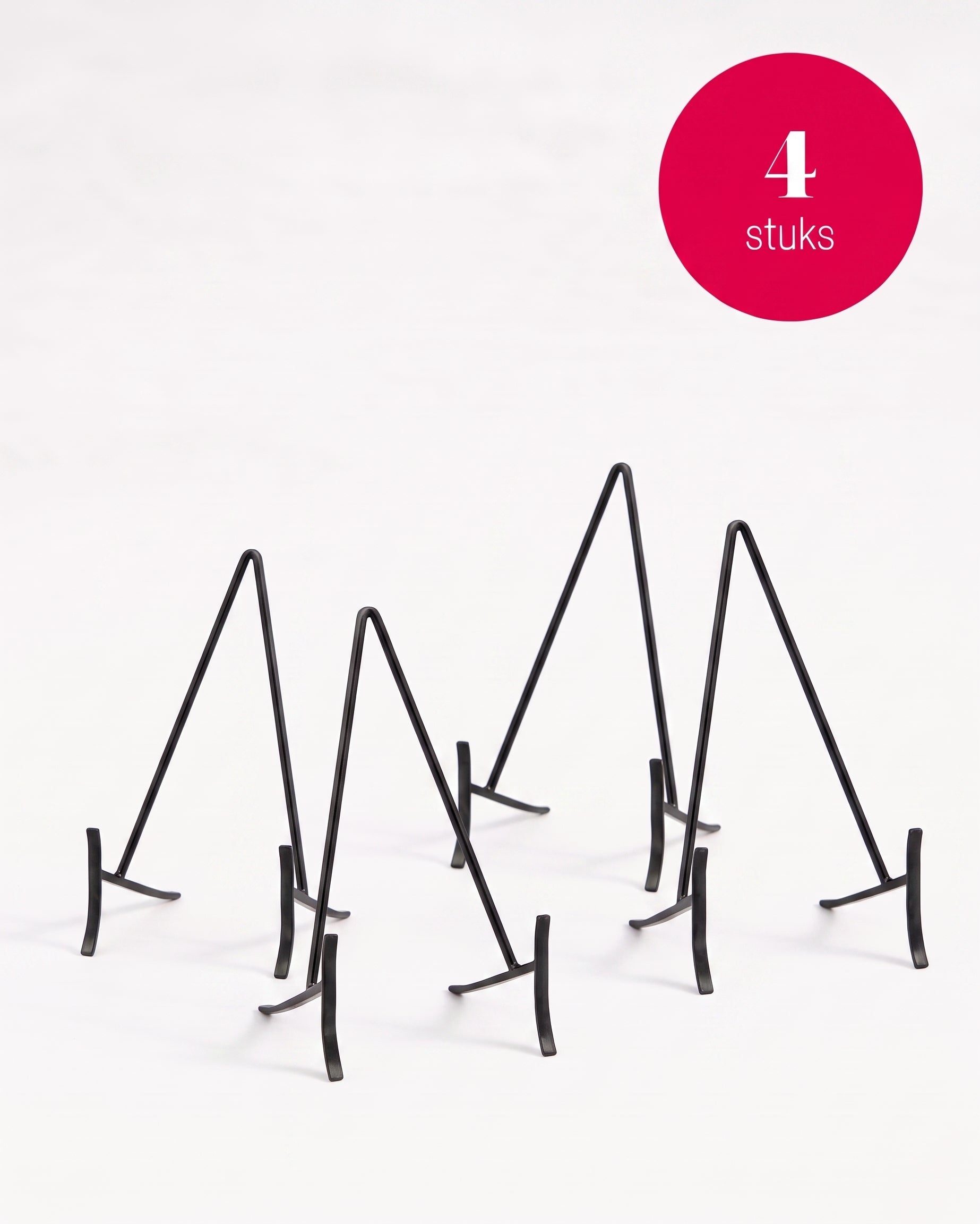 vtwonen - Bordenstandaard - Metaal - Zwart - 11x20 cm - Set van 4